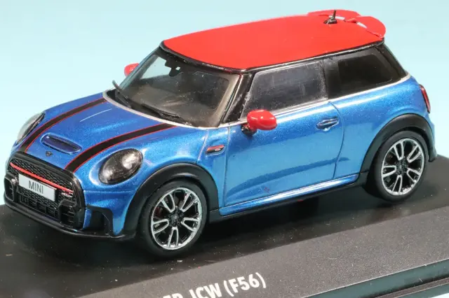 ソリド 1/43 ミニクーパー ジョンクーパー ワークス 2023 ブルー/レッドルーフ S4315003