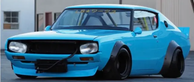 [予約] ソリド 1/43 ニッサン スカイライン GT-R (KPGC110) ケンメリ リバティーウォーク ボディキット 1972 ブルー　S4319801