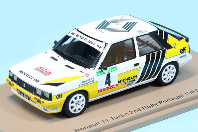 スパーク 1/43 ルノー 11 ターボ ポルトガルラリー 1987 2nd No.4　S5568