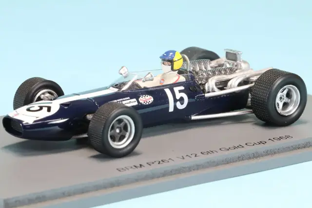 スパーク 1/43 BRM P261 V12 No.15 ゴールドカップ 1968 6th デビッド・ホブス S5698