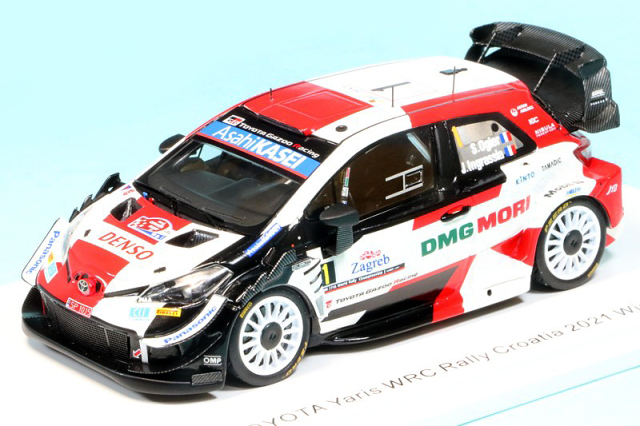 スパーク 1/43 トヨタ ヤリス WRC クロアチアラリー 2021 Winner S.オジェ No.1　S6588