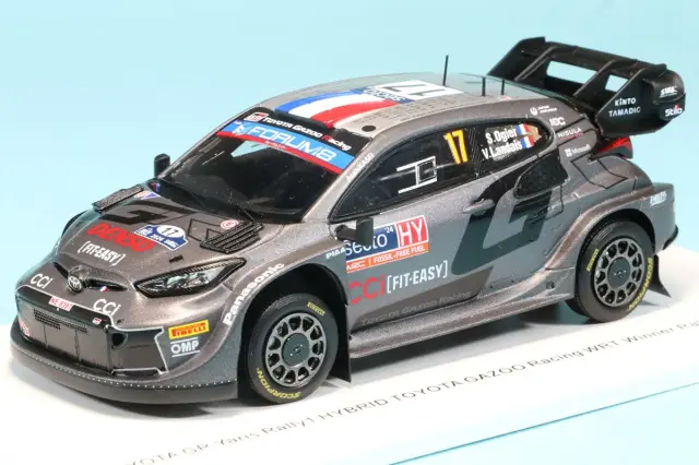 スパーク 1/43 トヨタ GR ヤリス ラリー1 フィンランドラリー 2024 No.17 S.オジェ ウィナー　S6877