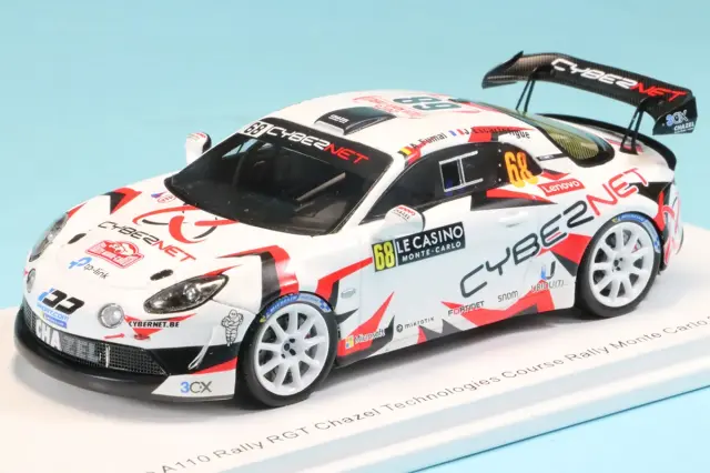 260424S　スパーク 1/43 アルピーヌ A110 ラリーRGT モンテカルロラリー 2025 No.68 A. Fumal　S6896
