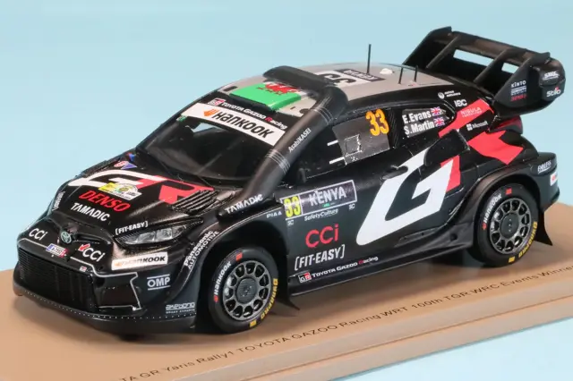 260623 スパーク 1/43 トヨタ GR ヤリス Rally1 No.33 トヨタ ガズーレーシング WRT TGR WRCイベント100戦目2025 ラリーサファリ 優勝E.エバンス/S.マーティン S6902
