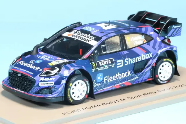 スパーク 1/43 フォード プーマ ラリー1 No.9 Mスポーツ 2025 ラリー サファリ J. セルデレディス F. ミクロット　S6905