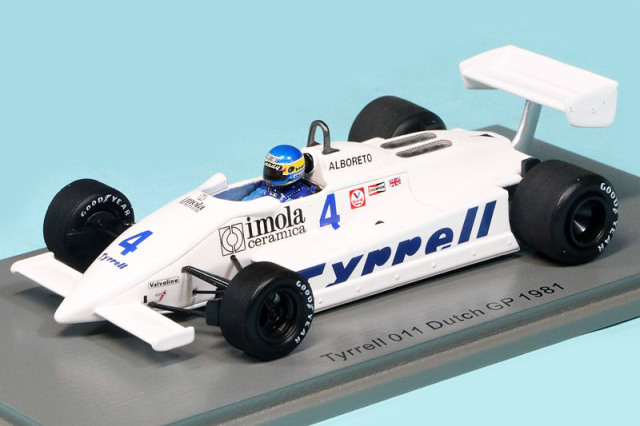 スパーク 1/43 ティレル 011 オランダGP 1981 M.アルボレート　S7281