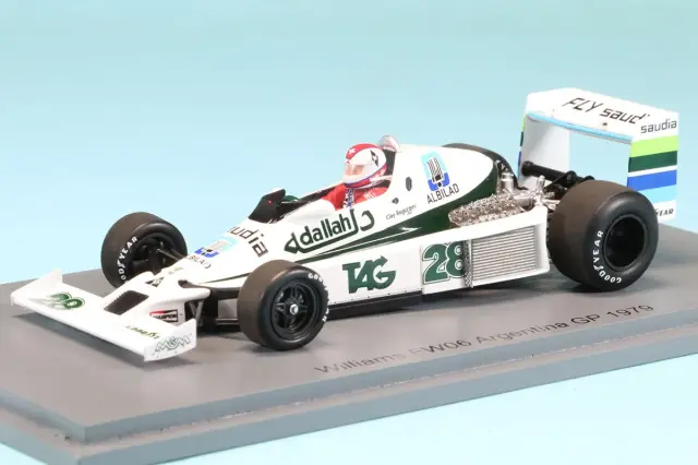 スパーク 1/43 ウィリアムズ FW06 No.28 アルゼンチンGP 1979 クレイ・レガツォーニ　S7497