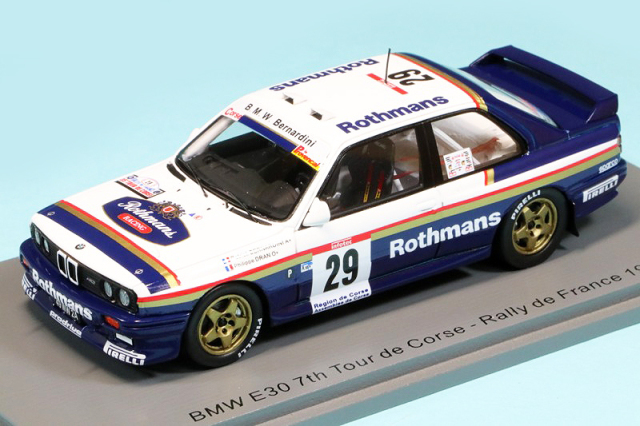 スパーク 1/43 BMW M3 E30 ツール ド コルス フランスラリー 1991 7th No.29 デカール加工品　S8489S