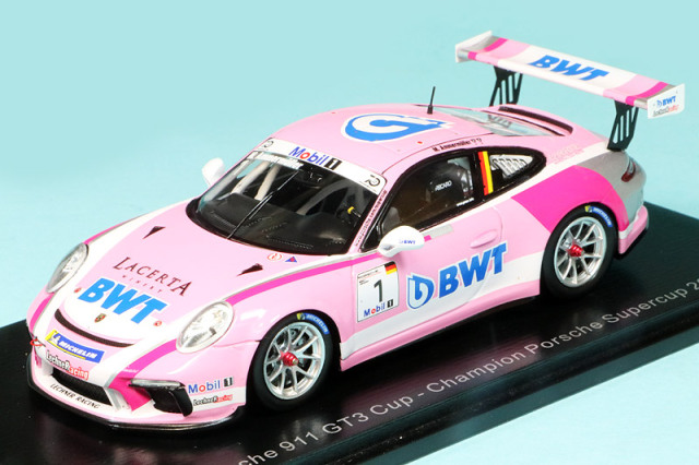 スパーク 1/43 ポルシェ 911 GT3 カップ ポルシェスーパーカップ 2018 チャンピオン No.1　S8500