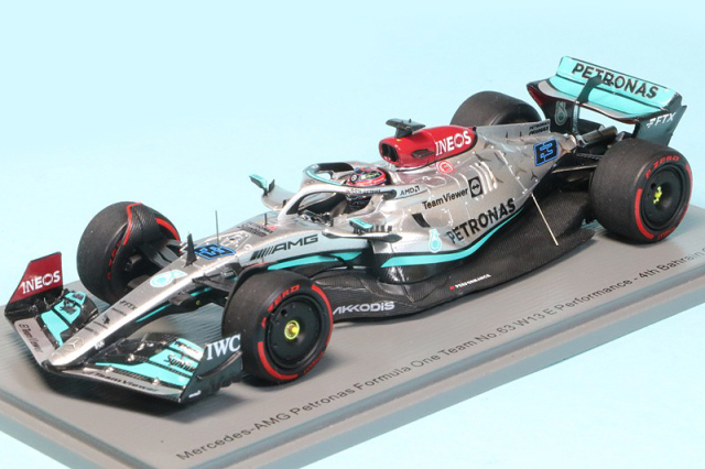 スパーク 1/43 メルセデス AMG ペトロナス W13 バーレーンGP 2022 4th G.ラッセル　S8516