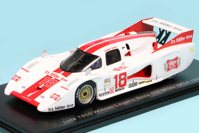 スパーク 1/43 ローラ T600 IMSA ラグナセカ 100マイル 1982 Winner No.18　S8603