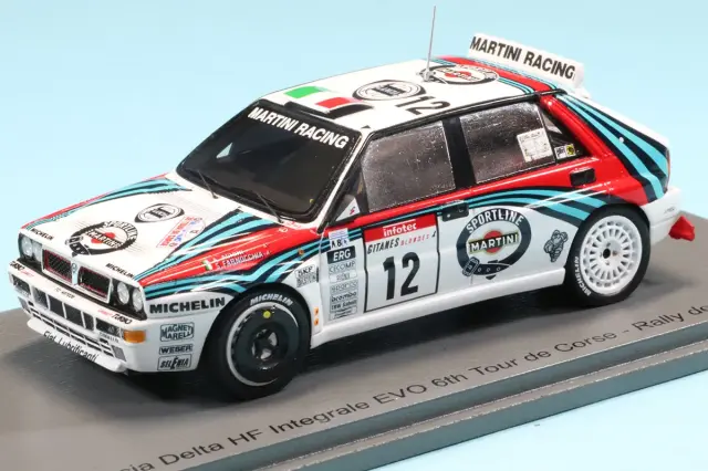 スパーク 1/43 ランチア デルタ HF インテグラーレ EVO No.12 6位 ツール・ド・コルス（ラリー・ド・フランス）1992 A.アギーニ / S.ファルノッキア　S9019