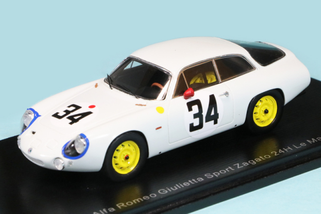 スパーク 1/43 アルファロメオ ジュリエッタ スポーツ ザガート ルマン 24h 1963 No.34　S9052