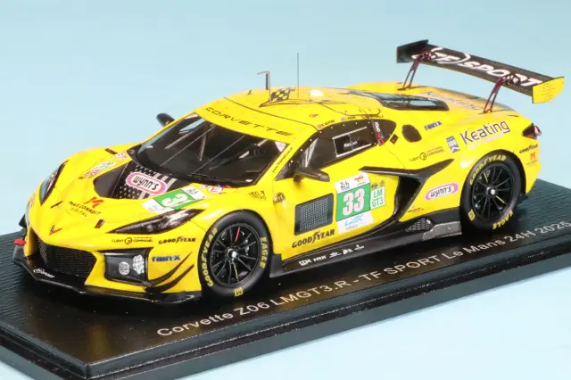 260424S　スパーク 1/43 コルベット Z06 LMGT3.R No.33_TFスポーツ ルマン 2025 B. Keating -_ J. Edgar - D. Juncadella　S9293