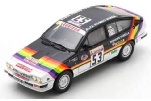スパーク 1/43 アルファロメオ GTV6 ツール ド コルス フランスラリー 1982 No.53　S9350