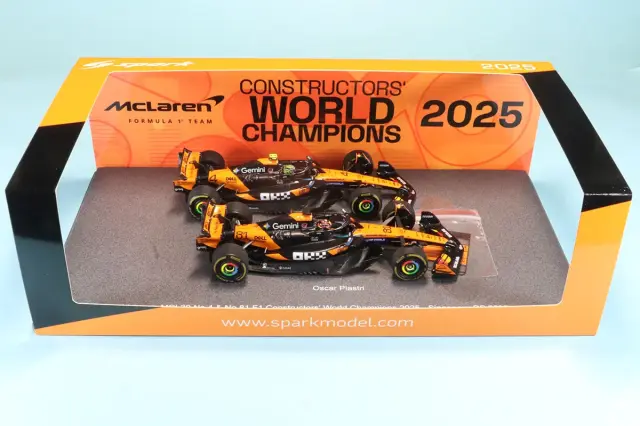 スパーク 1/43 マクラーレン MCL39 2025 コンストラクターズタイトル L.ノリス / O.ピアストリ 2台セット S9590