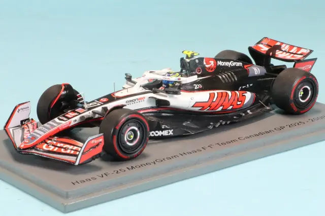 260424S　スパーク 1/43 ハース VF-25 No.87 マネーグラム・ハース カナダGP 2025 200戦記念 オリバー・ベアマン　S9629