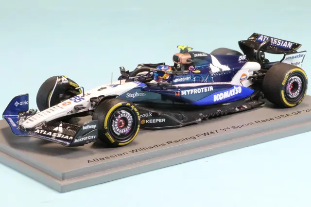 スパーク 1/43 ウィリアムズ FW47 No.55 ウィリアムズ・レーシング スプリント3位 アメリカGP 2025 C.サインツ　S9645