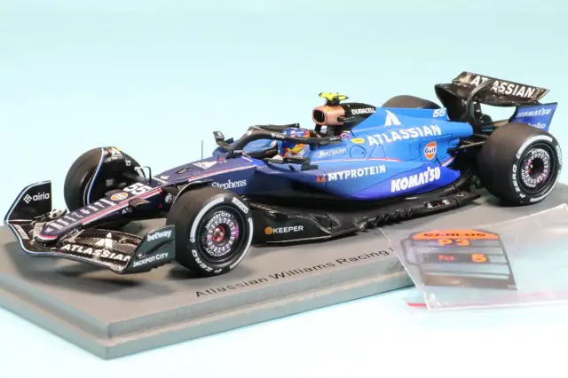 スパーク 1/43 アトラシアン・ウィリアムズ FW47 No.55 カタールGP 2025 3位 C.サインツ ピットボード付き　S9683