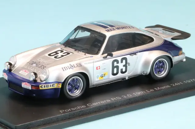260429　スパーク 1/43 ポルシェ カレラ RS 3.0 No.63 19位 ルマン 1975 J.-C.ベーリング / K.ウッツ / H.ゲーデル　S9806