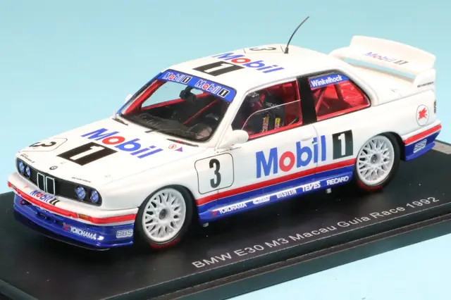 スパーク 1/43 BMW E30 モービル1 マカオギアレース 1992 No.3 ヨアヒム・ヴィンケルホック SA247