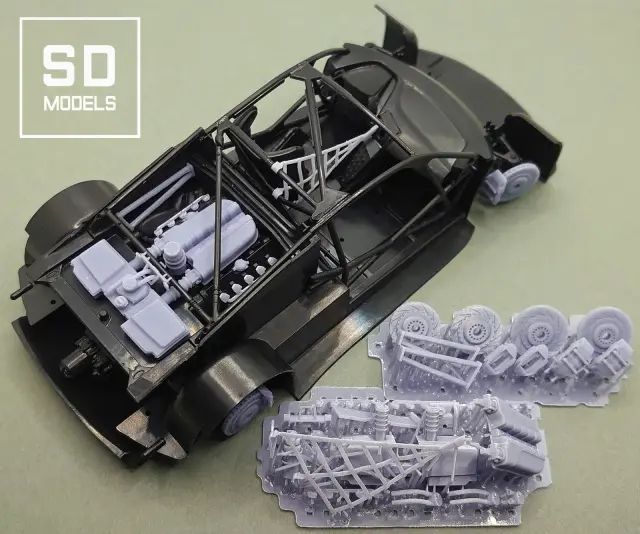 [予約] SD MODELS 1/24 3Dプリントパーツ  アウディ R8LMS GT3 追加パーツ NUNU対応　SD-AD01