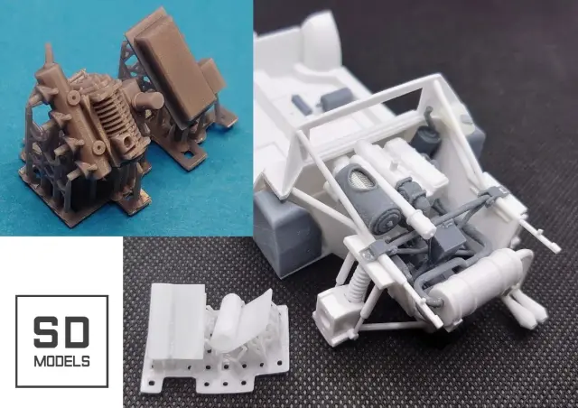 [予約] SD MODELS 1/20 3Dプリントパーツ  ランチア ラリー037 1983 エンジン 他改修パーツセット ハセガワ対応　SD-L01+1