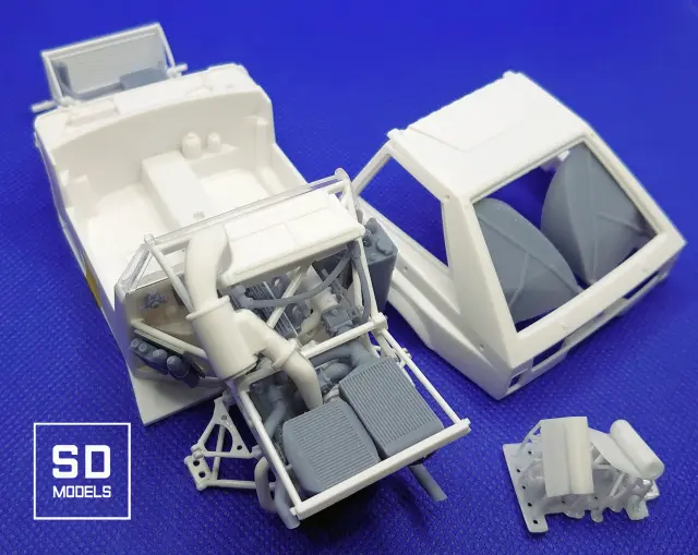 [予約] SD MODELS 1/20 3Dプリントパーツ  ランチア デルタS4 エンジン 他改修パーツセット ハセガワ対応　SD-L04