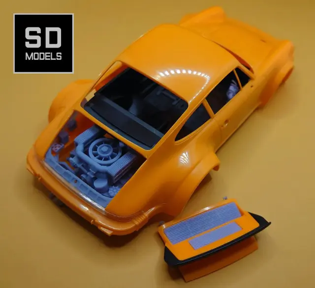 [予約] SD MODELS 1/24 3Dプリントパーツ ポルシェ 934 エンジン 追加パーツ　タミヤ対応　SD-P05_1