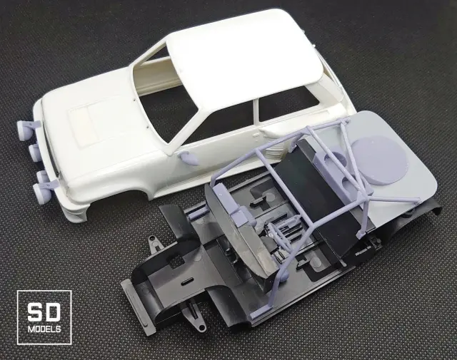 [予約] SD MODELS 1/20 3Dプリントパーツ  ルノー5 サンク ターボ・ラリー エンジン 他改修パーツセット タミヤ対応　SD-R01