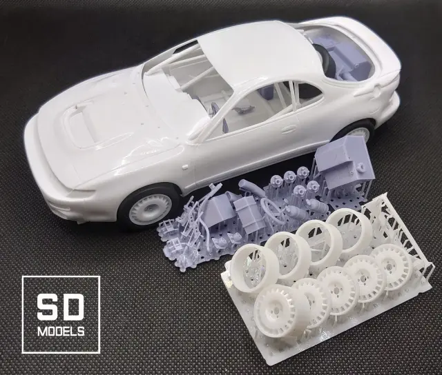 [予約] SD MODELS 1/24 3Dプリントパーツ  トヨタ セリカ ST185 ツールドコルス 1992 追加パーツ ハセガワ対応　SD-T01