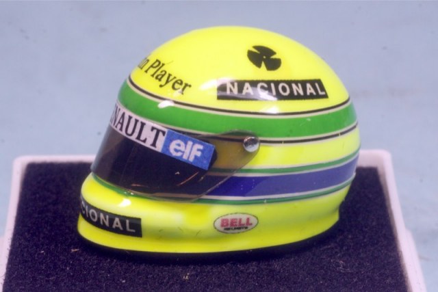 JFクリエーション 1/12 ヘルメット アイルトン・セナ 1985