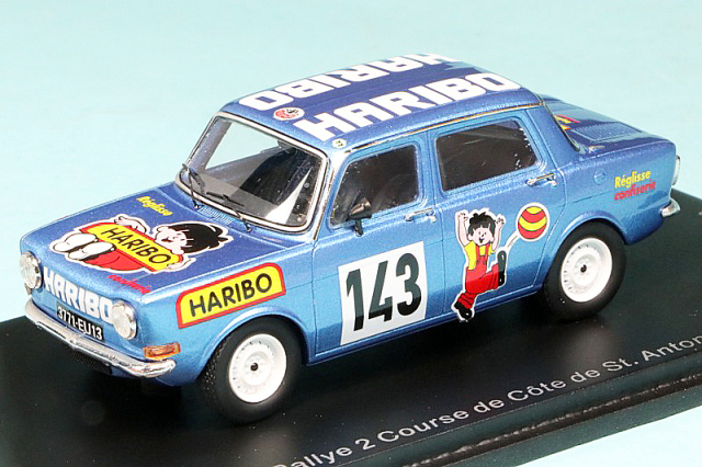 スパーク 1/43 シムカ 1000 ラリー ヒルクライム サンアントニンノ 1975　SF204