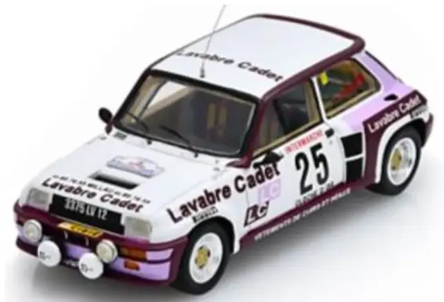 [予約] スパーク 1/43 ルノー 5 ターボ No.25 クリテリウム・ド・トゥーレーヌ 1983 D.オリオール / P.ヌアイユ SF347