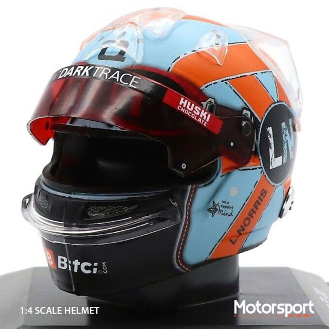 [予約] モータースポーツコレクターズ 1/4 ヘルメット L.ノリス モナコGP 2021 MCL35M　SFXMSCLNH001