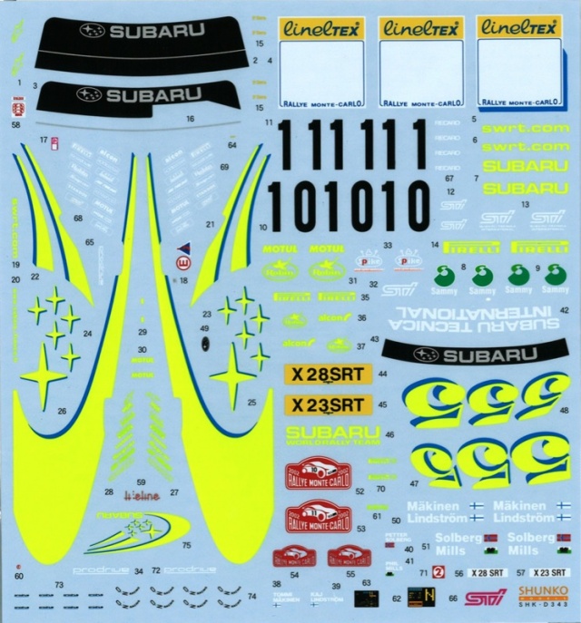 シュンコーモデル 1/24 スバル インプレッサ モンテカルロ 2002