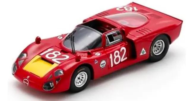 [予約] スパーク 1/43 アルファロメオ T33-2 No.182 6位 1968 タルガ・フローリオG. Baghetti - G. Biscaldi　SI036