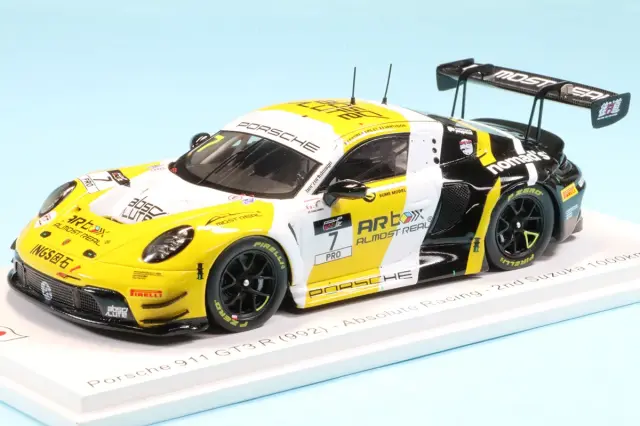 スパーク 1/43 ポルシェ 911 GT3 R (992) No.7 アブソリュート・レーシング 鈴鹿1000km 2025 2位 L. ファントール / K. エストレ / P. ピレ　SJ185