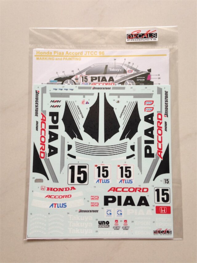 SK Decal 1/24 ピア ホンダ アコード JTCC 1994 No.15 フルデカール タミヤ対応　SK24020