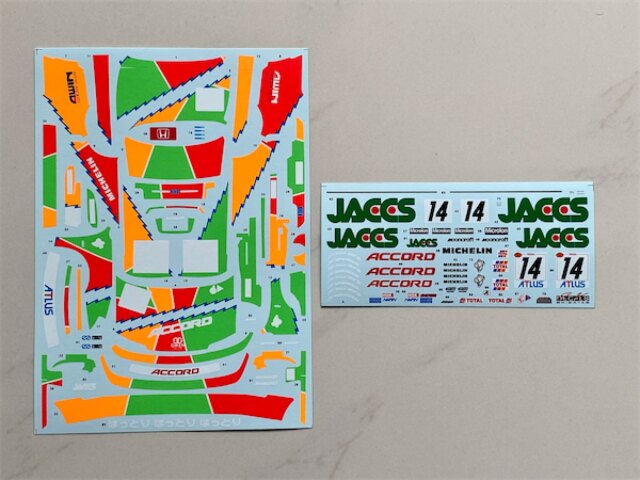 [メーカー完売]　SK Decal 1/24 ジャックス ホンダ アコード JTCC 1996 No.14 フルデカール タミヤ対応　SK24140