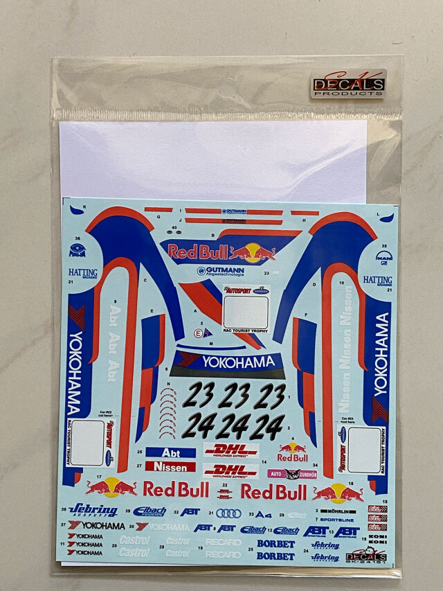 SK Decal 1/24 アウディ A4 クアトロ RAC Tourist Trophy 1997 No.23/24 フルデカール nunu対応　SK24151