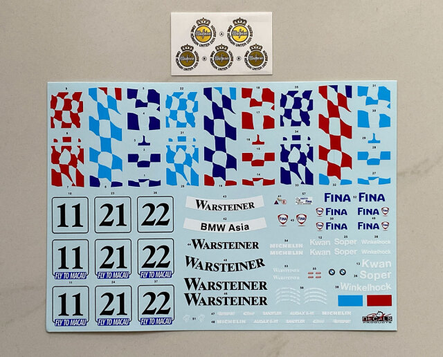 SK Decal 1/24 BMW 320i E36 ワルシュタイナー マカオ ギアレース 1996 BMW Team Schnitze No.11 No.21 No.22 フルデカール Beemax対応　SK24193