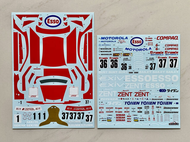 SK Decal 1/24 トムス トヨタ コロナ EXiV Esso JTCC 1995 No.1 No.36 No.37 フルデカール タミヤ対応　SK24194