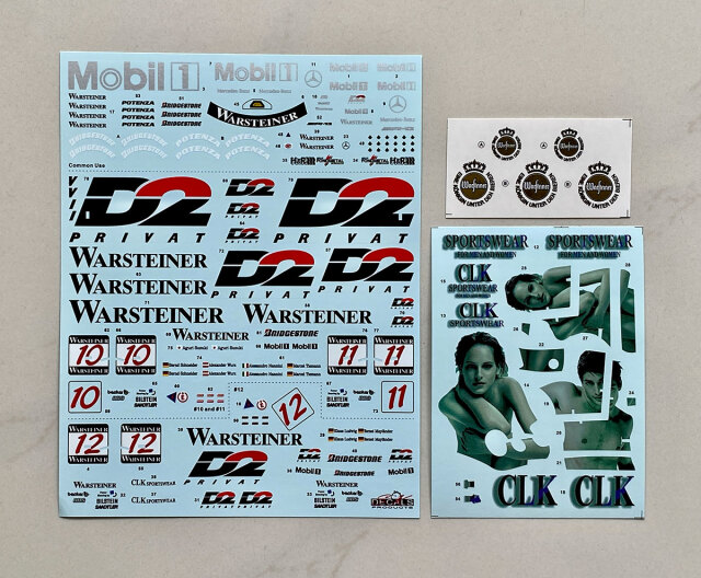 SK Decal 1/24 メルセデス CLK-GTR Lady D2 ワルシュタイナー FIA チャンピオンシップ 1997 No.10/11/12 フルデカール タミヤ対応　SK24197