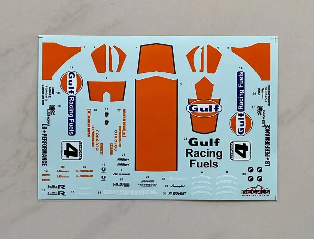 SK decal 1/24 LB-WORKS ランボルギーニ アヴェンタドール Ver.2 Gulf ガルフ フルデカール  　SK24205