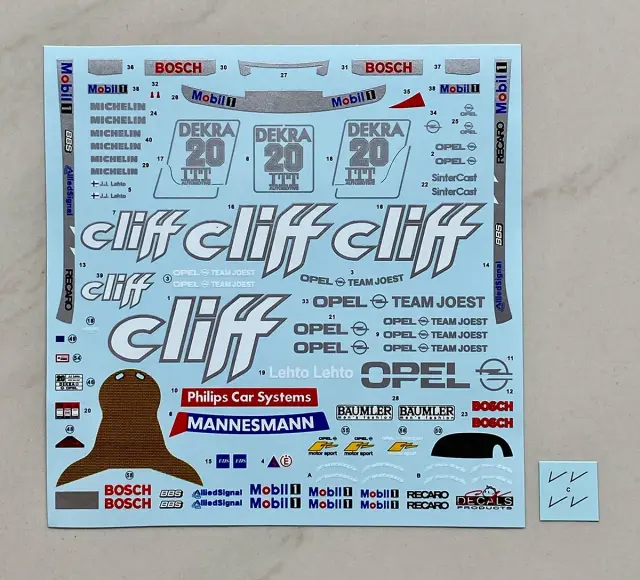 SK decal 1/24 オペル カリブラ V6 4X4 "cliff" DTM 1995 No.20 フルデカール タミヤ対応　SK24212