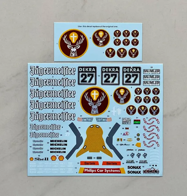 SK decal 1/24 アルファロメオ 155 V6 Ti DTM 1994 Jagermeister Schubel Engineering フルデカール タミヤ対応　SK24213