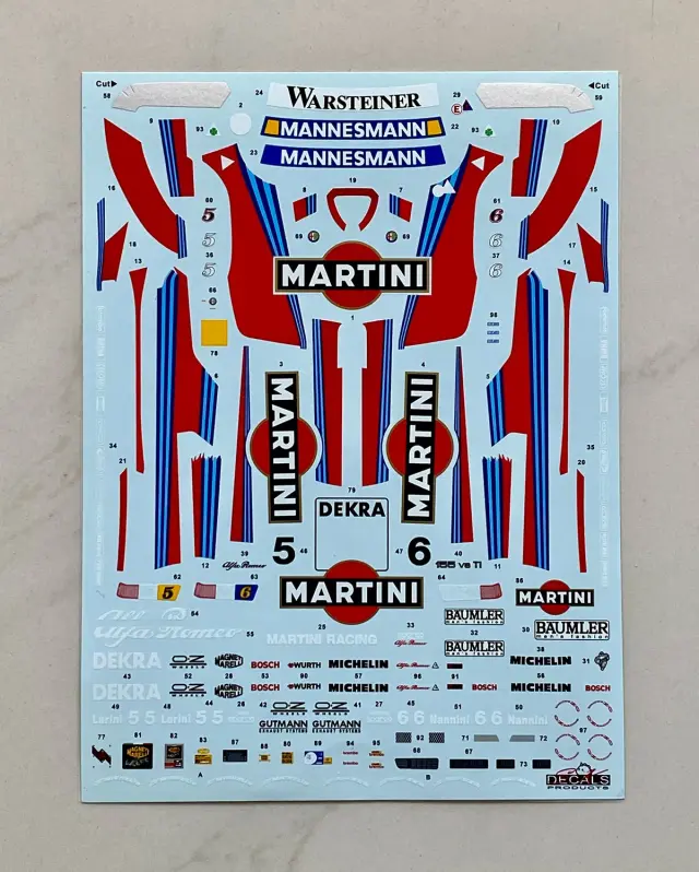 SK decal 1/24 アルファロメオ 155 V6 Ti ITC 1996 Martini Alfa Corse フルデカール タミヤ対応　SK24215