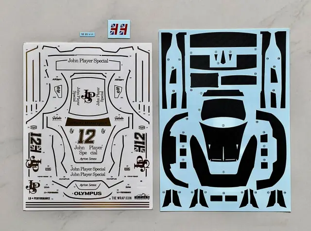 SK decal 1/24 LB-WORKS ニッサン R35 GT-R type 2 JPS Style (クローム & カーボン) フルデカール オアシマ対応　SK24216