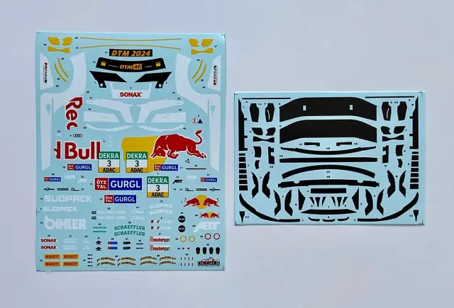 SK decal 1/24 アウディ R8 LMS Evo.2 DTM Abtスポーツライン 2024 No.3 フルデカール nunu対応 SK24219